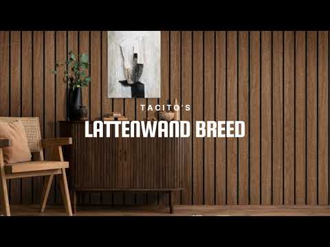 Tacito Lattenwand breed in houtlook akoestische PET-vilt